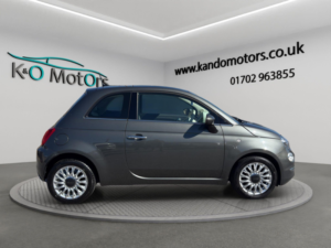 2017 Fiat 500 1.2 Lounge Euro 6 (s/s) 3dr in Grey — image 3