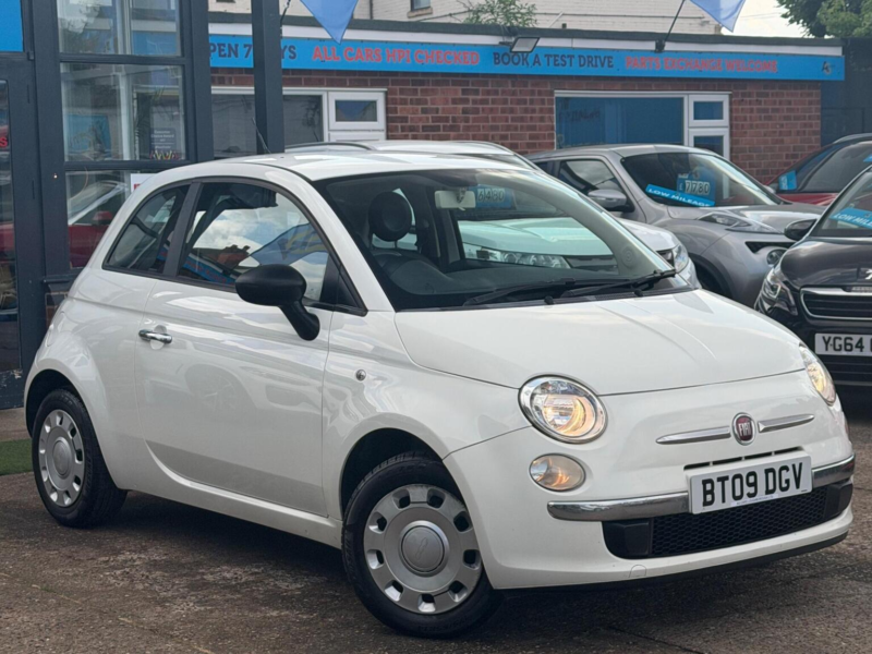 2009 Fiat 500 1.2 Pop Euro 5 (s/s) 3dr in White — image 1