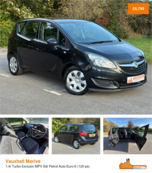 2016 Vauxhall Meriva 1.4i Turbo Exclusiv MPV 5dr Petrol Auto Euro 6 (120 Ps) in Black — image 2
