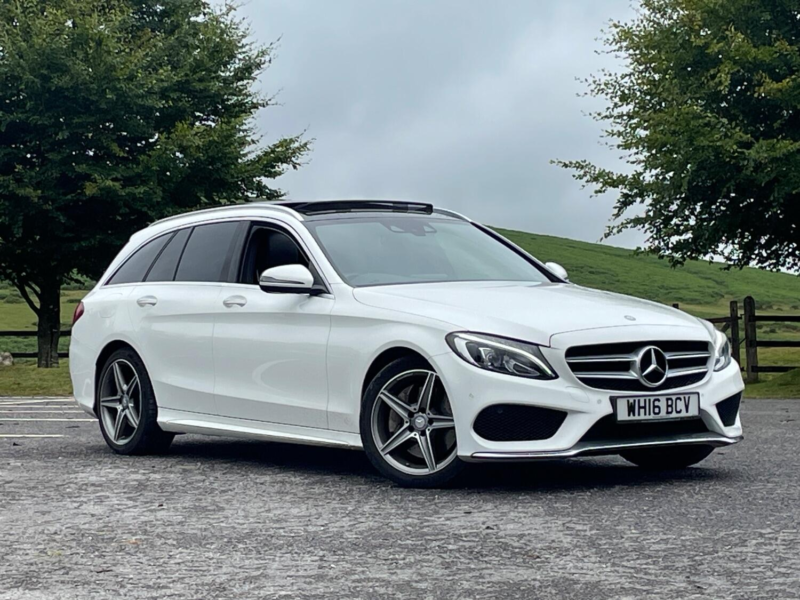 2016 Mercedes-Benz C Class C250d Amg Line Premium Plus Estate Auto, White, Diesel + Amazing Spec in White — image 1