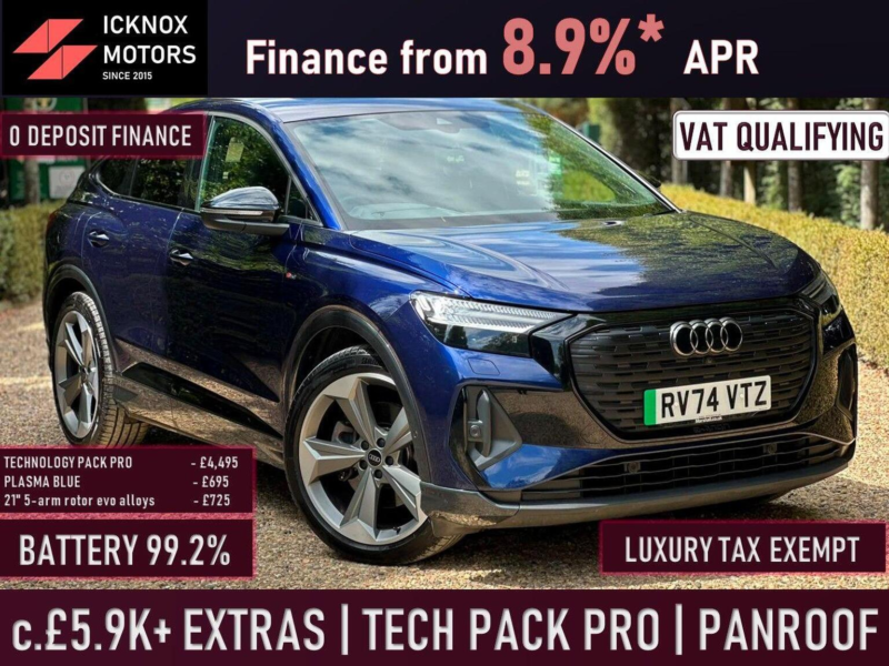2024 Audi Q4 E-Tron 45 Black Edition Sportback Auto Quattro 5dr 82kwh in Blue — image 1