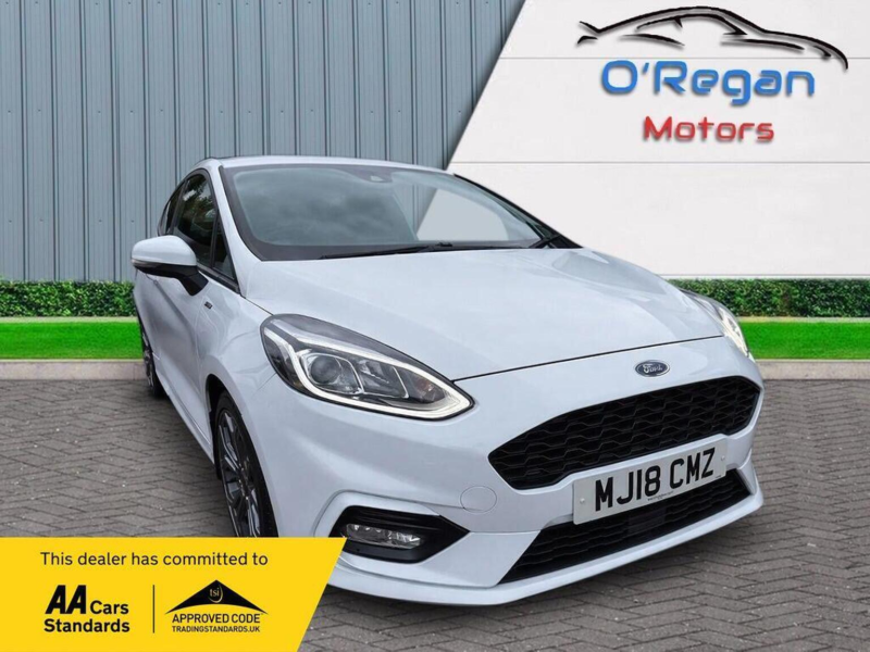 2018 Ford Fiesta 1.0t Ecoboost St-Line Euro 6 (s/s) 3dr in White — image 1