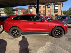 2017 Jaguar F-Pace 2.0 D180 Portfolio Auto AWD Euro 6 (s/s) 5dr in Red — image 3