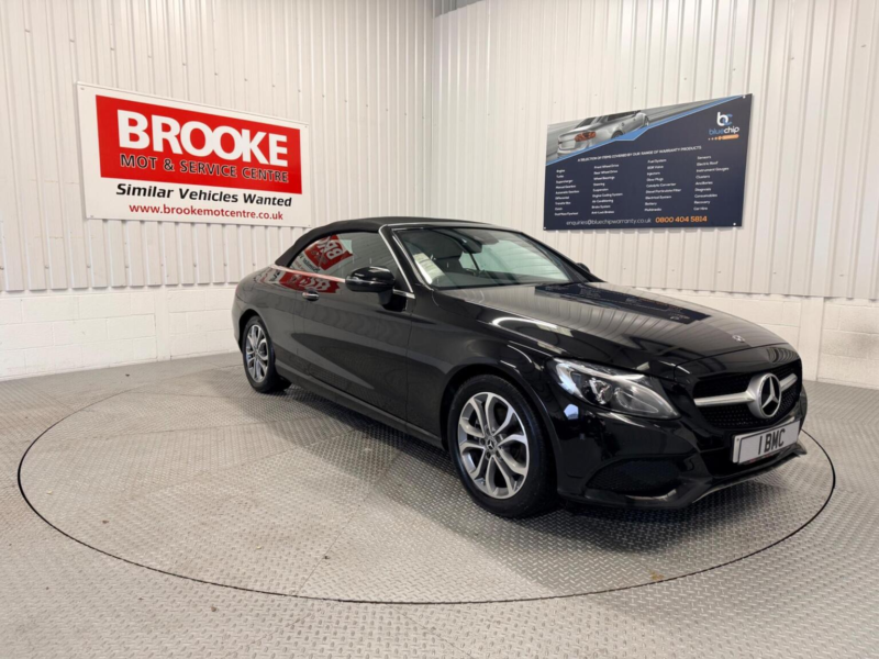 2017 Mercedes-Benz C Class 2.0 C200 Sport Cabriolet G-Tronic+ Euro 6 (s/s) 2dr in Black — image 1