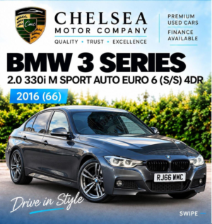 2016 BMW 3 Series 2.0 330i M Sport Auto Euro 6 (s/s) 4dr in Grey — image 2