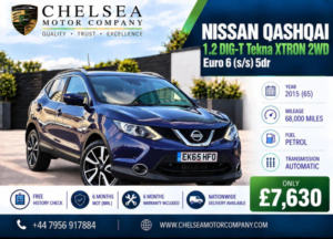 2015 Nissan Qashqai 1.2 Dig-T Tekna Xtron 2WD Euro 6 (s/s) 5dr in Blue — image 2