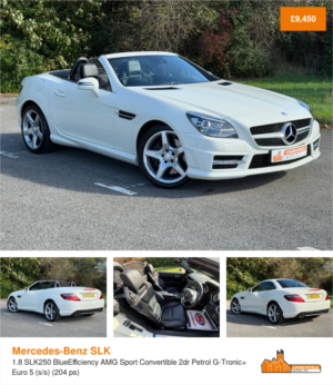 2013 Mercedes-Benz Slk 1.8 Slk250 Blueefficiency Amg Sport Convertible 2dr Petrol G-Tronic+ Euro 5 (s/s) (204 Ps) in White — image 3