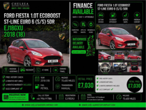 2018 Ford Fiesta 1.0t Ecoboost St-Line Euro 6 (s/s) 5dr in Red — image 2