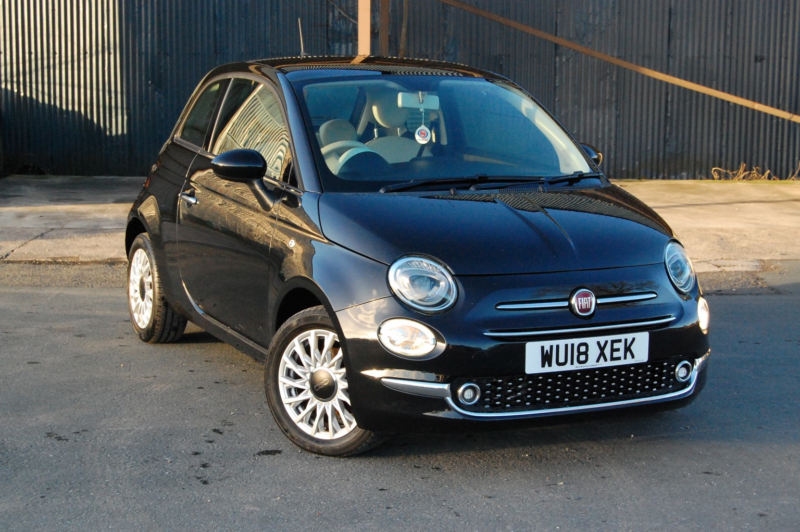 2018 Fiat 500 1.2 500 Euro 6 1.2 69hp Lounge in Black — image 1