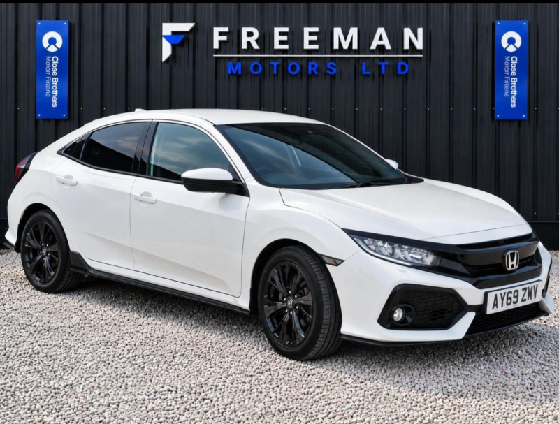 2019 Honda Civic 1.5 Vtec Turbo Gpf Sport Euro 6 (s/s) 5dr in White — image 1