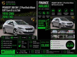 2016 Peugeot 308 Sw 1.2 Puretech Allure Eat Euro 6 (s/s) 5dr in Grey — image 2