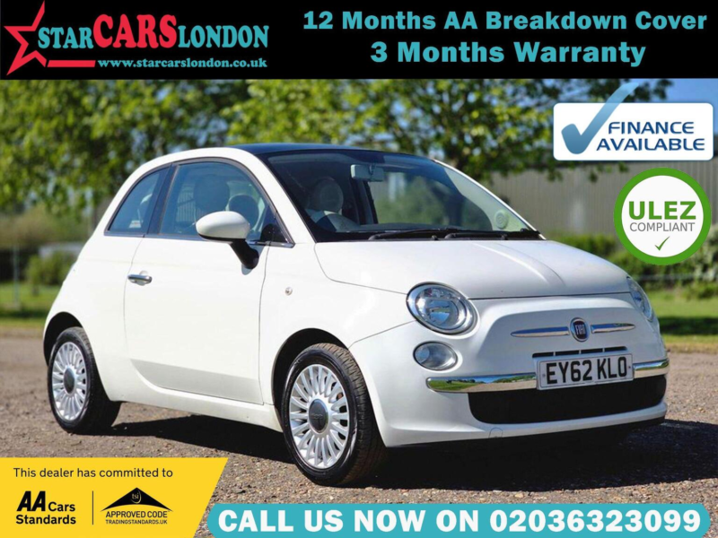 2012 Fiat 500 1.2 Lounge Dualogic Euro 4 3dr in White — image 1