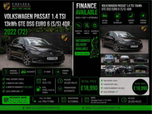 2022 Volkswagen Passat 1.4 Tsi 13kwh Gte DSG Euro 6 (s/s) 4dr in Black — image 2