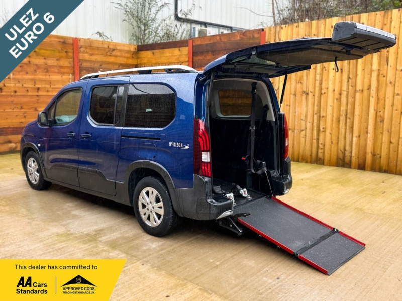 2020 Peugeot Rifter L2 Lwb 5 SEAT Auto Wheelchair Accessible Disabled Access Vehicle Wav in Blue — image 1