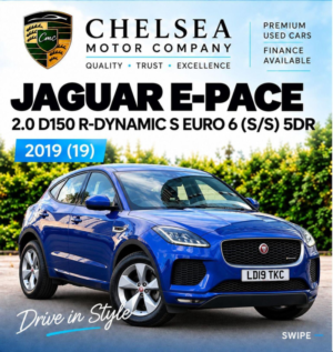 2019 Jaguar E-Pace 2.0 D150 R-Dynamic S Euro 6 (s/s) 5dr in Blue — image 2