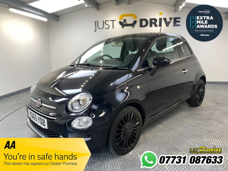 2015 Fiat 500 0.9 Twinair Lounge Hatchback 3dr Petrol Manual Euro 6 (s/s) (85 Bhp) in Black — image 1