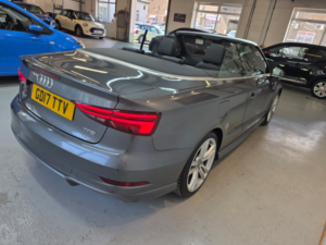 2017 Audi A3 Cabriolet 1.4 Tfsi Cod S Line Convertible 2dr Petrol Manual Euro 6 (s/s) (150 Ps) in Grey — image 8