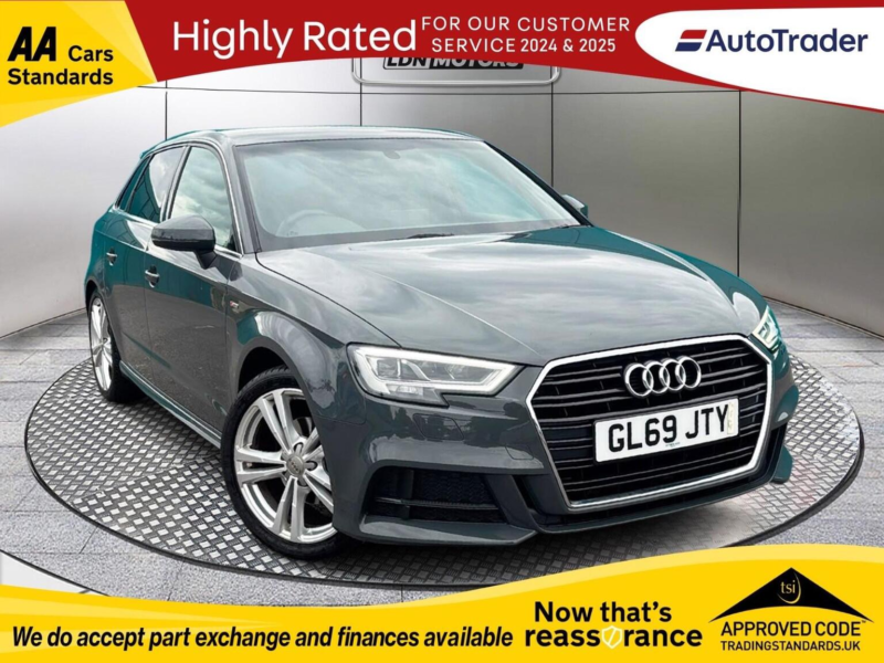 2019 Audi A3 1.5 Tfsi Cod 35 S Line Sportback S Tronic Euro 6 (s/s) 5dr in Grey — image 1