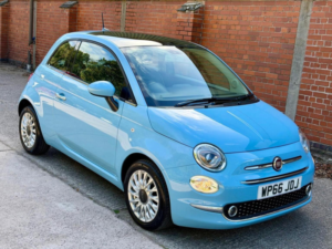 2016 Fiat 500 1.2 Lounge Euro 6 (s/s) 3dr in Blue — image 2