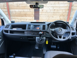 2018 Volkswagen Transporter 3 SEAT Auto Passenger Up Front Wheelchair Accessible Disabled Access Vehicle Wav in Black — image 2
