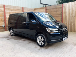 2018 Volkswagen Transporter 3 SEAT Auto Passenger Up Front Wheelchair Accessible Disabled Access Vehicle Wav in Black — image 3