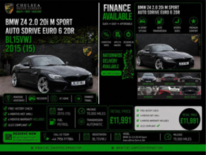 2015 BMW Z4 2.0 20i M Sport Auto Sdrive Euro 6 2dr in Black — image 2
