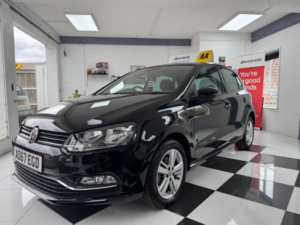 2017 Volkswagen Polo 1.2 Tsi Match Edition DSG Euro 6 (s/s) 5dr in Black — image 2