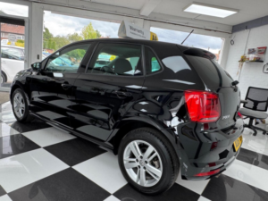 2017 Volkswagen Polo 1.2 Tsi Match Edition DSG Euro 6 (s/s) 5dr in Black — image 3