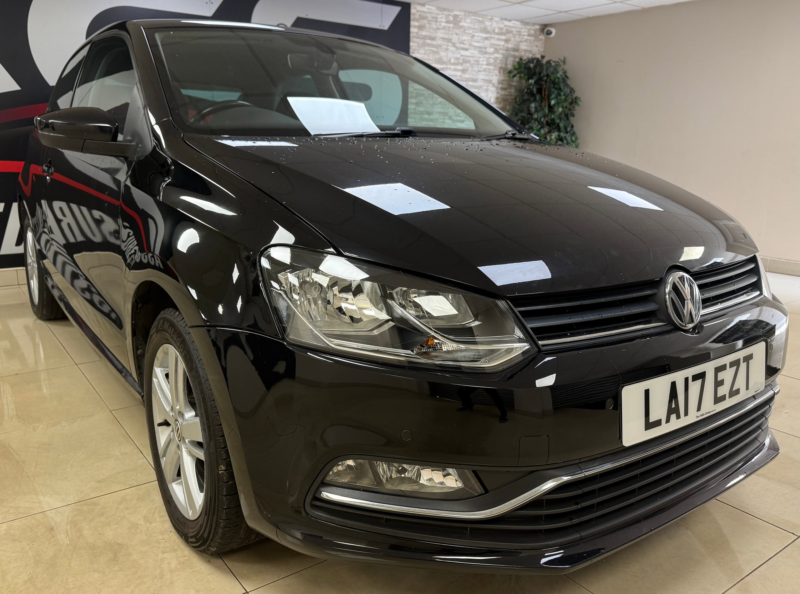 2017 Volkswagen Polo 1.0 Bluemotion Tech Match Edition Hatchback 3dr Petrol Manual Euro 6 (s/s) (60 Ps) in Black — image 1