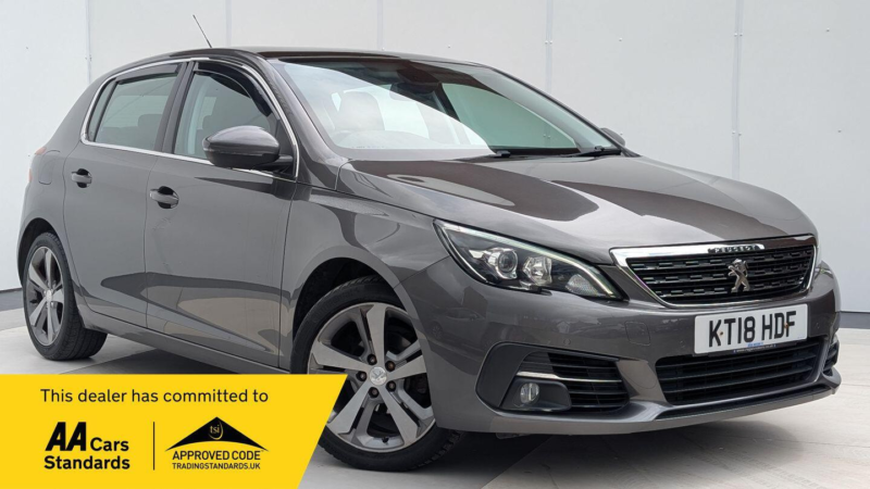 2018 Peugeot 308 1.2 Puretech Gpf Allure Euro 6 (s/s) 5dr in Grey — image 1