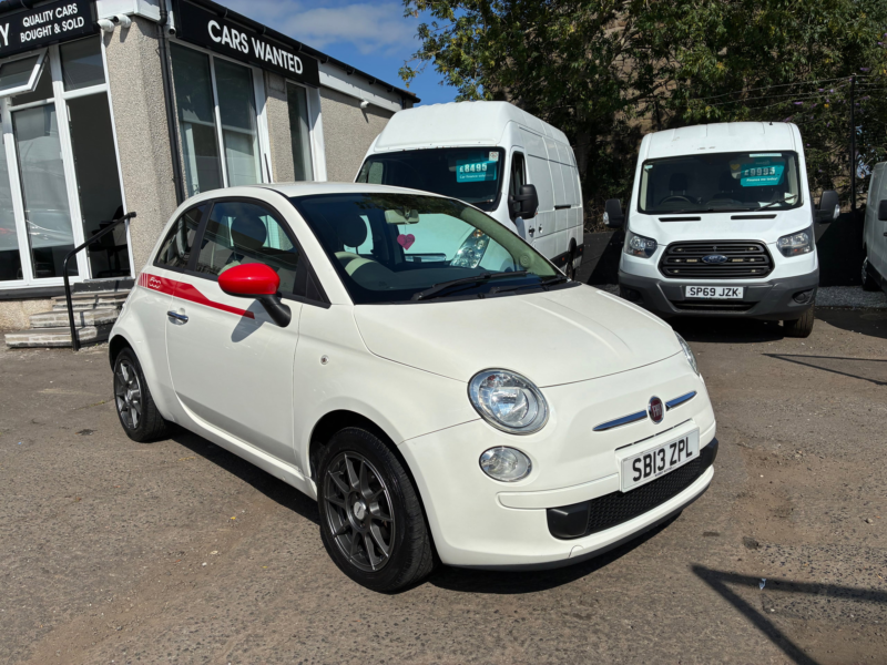 2013 Fiat 500 1.2 Pop Hatchback 3dr Petrol Manual Euro 4 (69 Bhp) in White — image 1