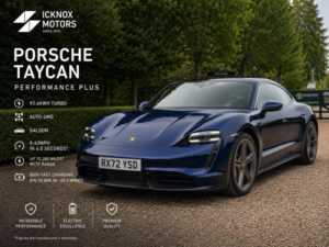 2022 Porsche Taycan Performance Plus 93.4kwh Turbo Auto 4WD 4dr (11kw Charger) in Blue — image 2