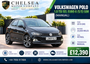 2019 Volkswagen Polo 1.0 Tsi Sel Euro 6 (s/s) 5dr in Black — image 2