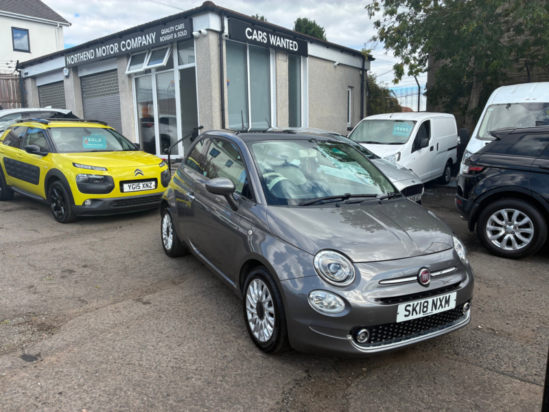 2018 Fiat 500 1.2 Lounge Hatchback 3dr Petrol Manual Euro 6 (s/s) (69 Bhp) in Grey — image 1