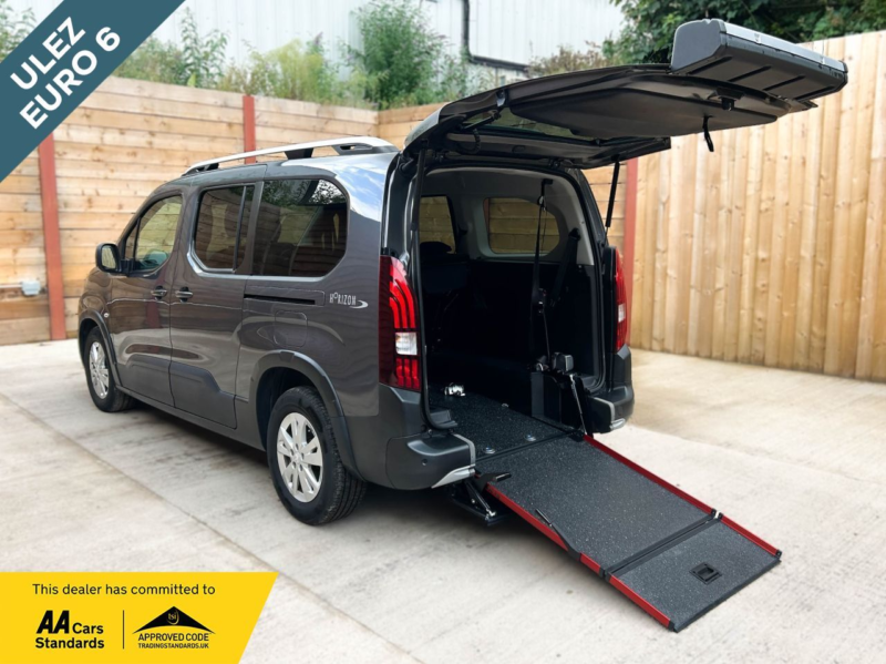 2021 Peugeot Rifter L2 Lwb 5 SEAT Petrol Auto Wheelchair Accessible Disabled Access Vehicle Wav in Grey — image 1