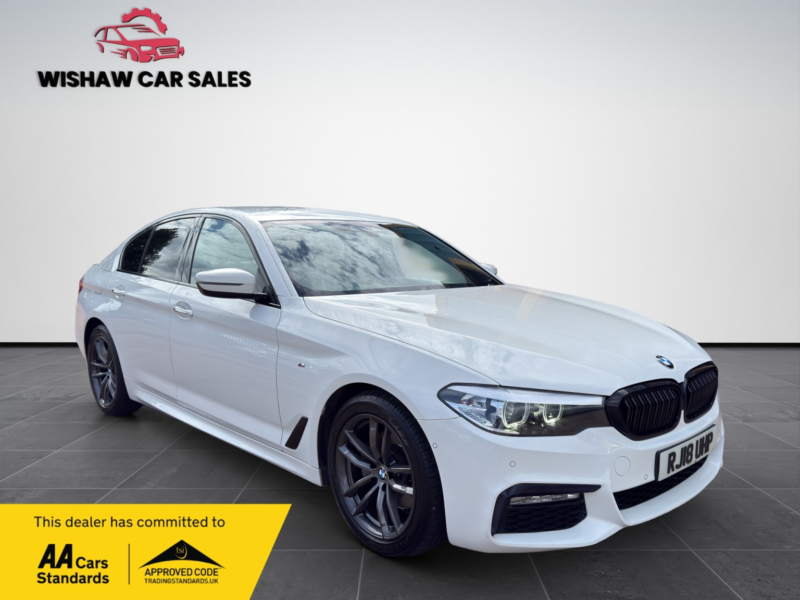 2018 BMW 5 Series 2.0 520i M Sport Saloon in White — image 1
