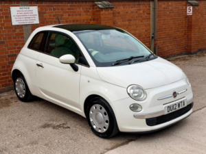 2012 Fiat 500 1.2 Lounge Euro 5 (s/s) 3dr in White — image 2