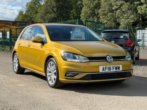 2018 Volkswagen Golf 1.5 Tsi Evo Gt Hatchback 5dr Petrol Manual Euro 6 (s/s) (150 Ps) in Yellow — image 3