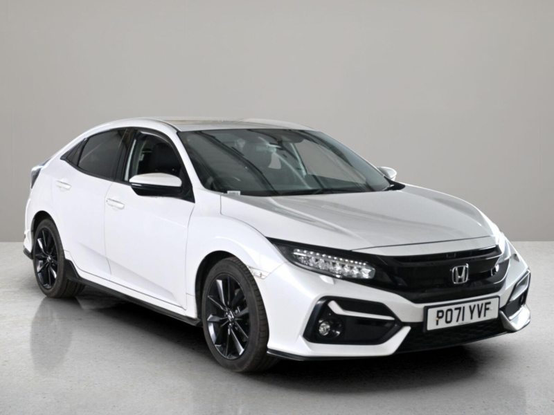 2021 Honda Civic 1.5 Vtec Turbo Sport CVT Euro 6 (s/s) 5dr in White — image 1