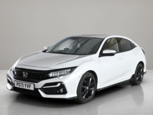 2021 Honda Civic 1.5 Vtec Turbo Sport CVT Euro 6 (s/s) 5dr in White — image 2