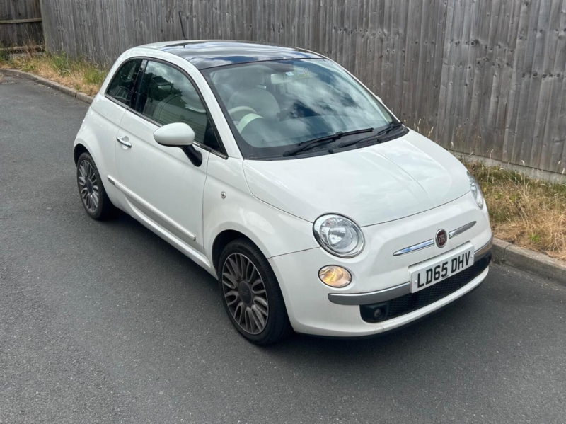 2015 Fiat 500 1.2 Eco Lounge Euro 6 (s/s) 3dr in White — image 1