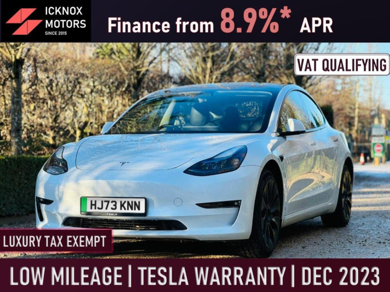 2023 Tesla Model 3 Long Range Auto Rwd 4dr in White — image 1
