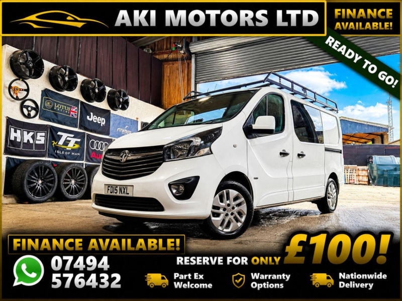 2015 Vauxhall Vivaro 1.6 Cdti 2900 Biturbo Ecoflex Sportive Crew Van L1 H1 Euro 5 (s/s) 5dr (6 Seat) in White — image 1