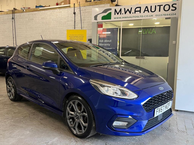 2018 Ford Fiesta 1.0t Ecoboost St-Line Hatchback 3dr Petrol Manual Euro 6 (s/s) (125 Ps) in Blue — image 1