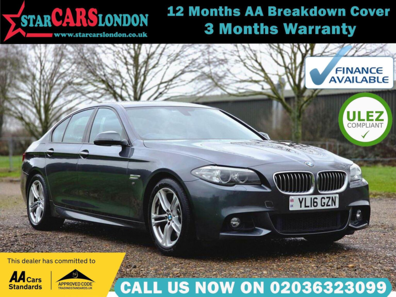 2016 BMW 5 Series 2.0 528i M Sport Auto Euro 6 (s/s) 4dr in Grey — image 1