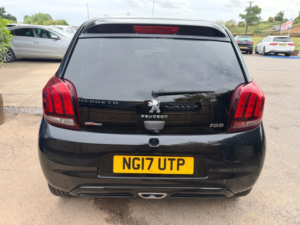 2017 Peugeot 108 1.2 Puretech Gt Line Hatchback 5dr Petrol Manual Euro 6 (82 Ps) in Black — image 3