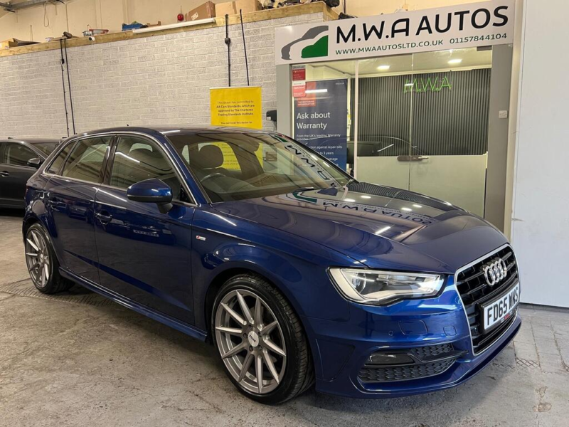 2015 Audi A3 1.6 Tdi S Line Sportback 5dr Diesel S Tronic Euro 6 (s/s) (nav) (110 Ps) in Blue — image 1