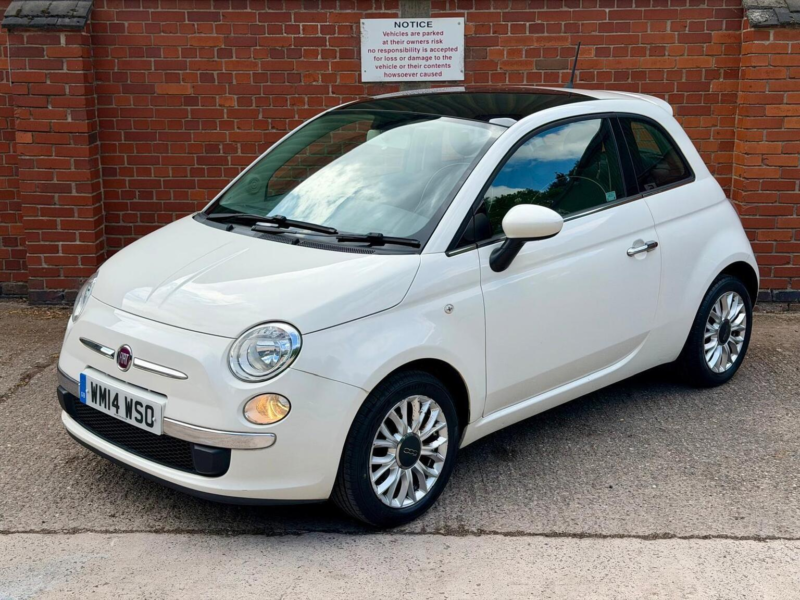 2014 Fiat 500 1.2 Lounge Euro 6 (s/s) 3dr in White — image 1